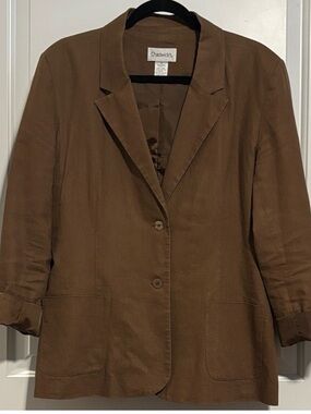 Chadwicks Tan Linen Blend Blazer